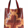 Brown Plastic Purse Tote Borse Shopping HandBag