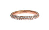 Pink Gold 925 Silver Clear CZ Ring