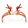 Pet Elk Cat Antler Headband Flower Pet Headwear Christmas Deco Costume Cosplay
