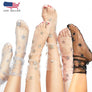 Chic Women Harajuku Glitter Shine Stars Transparent Mesh Fishnet Socks Hosiery