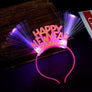 2020 Happy New Year Party Headband Light Up Glowing Hair Band LED Flashing Shade
