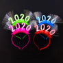2020 New Year Party Fiber Optic LED Flashing Headband Light Up Hair Band Glowing
