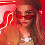 Women Retro Gold Alloy Frame Glasses Cat Eye Sunglasses Sun UV400 Bella Style