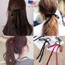 Women Velvet Scrunchy Bow Girl Hair Band Ponytail Holder Tie Elastic Accessory