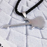 Stainless Music Plating Rock Guitar Pendent Necklace Adjustable String Jewelry