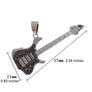 Stainless Music Plating Rock Guitar Pendent Necklace Adjustable String Jewelry