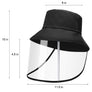 Detachable Protective UV Shield Anti Spit Dust Fishing Bucket Kid Child Hat Cap