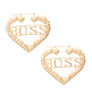 Dozen BOSS Heart Hoop Earrings