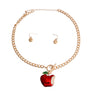 Red Apple Toggle Necklace