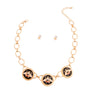Designer Black Coin Bee Necklace