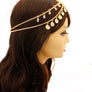 Gold Lion and Beaded Head Chain