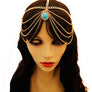 Gold and Turquoise Head Chain