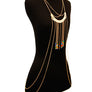 Gold and Multi Color Bead Body Chain
