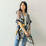 DIONA J MIXED PAISLEY PRINT KIMONO CARDIGAN ONE SIZE COLOR BLACK
