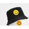 Smile jacquard terry towel bucket hat Black