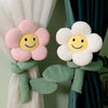 Flower Curtain Holder/ Room deco cushion White