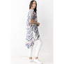 DIONA J SOUTHWESTERN PRINT KIMONO W/ TASSELS MULTICOLOR