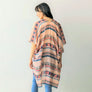 DIONA J SOUTHWEST ABSTRACT PRINT KIMONO CARDIGAN ONE SIZE COLOR PINK