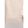 DIONA J FLORAL LACE KIMONO WITH TASSEL ONE SIZE COLOR BEIGE