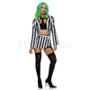 Haunting Phantom 5 Pc Black White Striped Cosplay Costume Set Women's Size XL