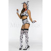 Doggy Dalmation 5 Pc Women's Halloween Cosplay White Black Costume Set Size XL