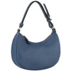 DIONA J WOMEN'S FASHION TRENDY CURVED ROUND ZIPPER SHOULDER BAG COLOR BLUE