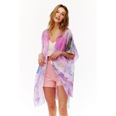 DIONA J MULTI COLOR PRINTED KIMONO ONE SIZE