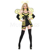 Buzzed Bee 5 Pc Striped Halter Women’s Halloween Cosplay Costume Set Sz XL