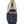 Women's Moccasin Loafer Slippers with Fur Lining – Navy Tweed Shearling Slip-On Shoes with Gold Horsebit Detail