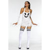 Haunting Ghost 1 Pc Tattered Smiley Face Design Dress Costume Women's Size M/L