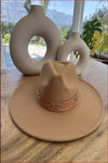 Structured wide brim Fedora with Embellishment