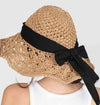 FASHION BACK RIBBON STRAW SUN HAT