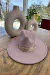 Structured wide brim Fedora with Embellishment