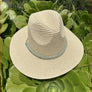 MULTI COLOR BRAIDED BAND PANAMA HAT