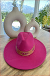 Structured wide brim Fedora with Embellishment