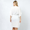 DIONA J DRAWSTRING JERSEY KIMONO ONE SIZE COLOR WHITE