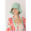 DIONA J STRAW BUCKET HAT ONE SIZE COLOR MINT GREEN