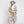 DIONA J HAND DRAWN WATERCOLOR TROPICAL LEAVES KIMONO ONE SIZE COLOR BLUE