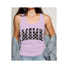 Diona J MAMA Checkered Mother Day Graphic Racerback Tank Top Color Lilac Size M