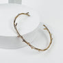 METAL CUFF LEAVES BRANCH BRACELET