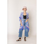 DIONA J TILE PRINT KIMONO ONE SIZE COLOR BLUE