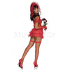 Beatle Bride 4 Pc Red Dress Women’s Halloween Cosplay Costume Set Size S/M