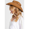 DIONA J SEA SHELL HAT BAND COWBOY STRAW HAT COLOR BLACK