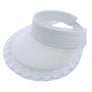 DIONA J STRAW SUN VISOR WITH LACE ONE SIZE COLOR IVORY