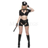 Sexy Police Sergeant 11 PC Plunge Neck Buckle Crop Top Costume Set Size M/L