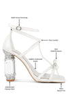 Affluence T Strap Stone Encrusted Heeled Sandal