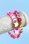 CAT MOM REUBBER BEADS BRACELET SET