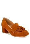 Aloha Tassels Detail Genuine Suede Loafers