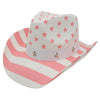 DIONA J PINK AMERICAN FLAG STRAW COWBOY HAT