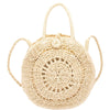 DIONA J ROUNDED STRAW HANDLE CROSSBODY BAG COLOR BEIGE